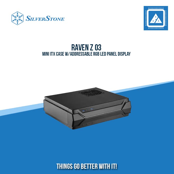 RAVEN Z 03 MINI ITX CASE W/ADDRESSABLE RGB LED PANEL DISPLAY BLACK RAVEN Z 03 MINI ITX CASE W/ADDRESSABLE RGB LED PANEL DISPLAY BLACK